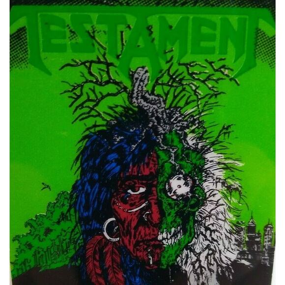 Testament Touring In Contempt 1990 Vintage Backstage Pass Original Heavy Metal - Picture 1 of 3